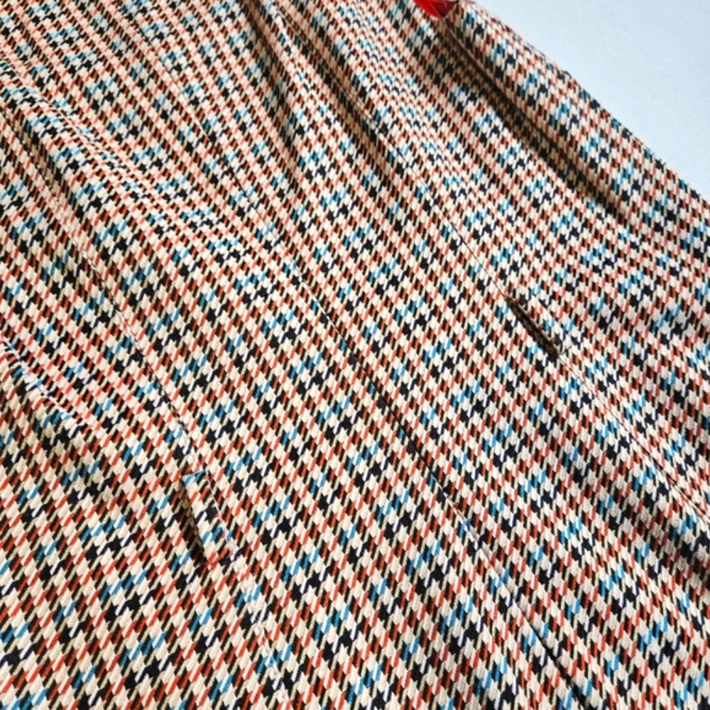 NWT $995 Akris Punto Contrast Houndstooth Dress Size 12 - Picture 10 of 15